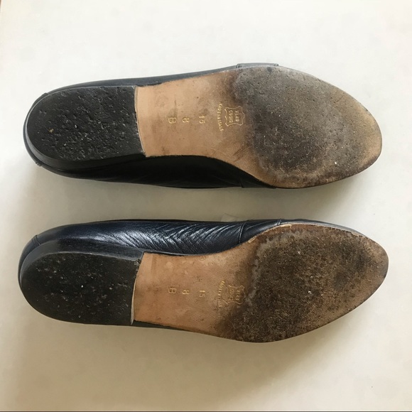 Vintage Black Leather Penny Loafers Flats - Picture 6 of 6